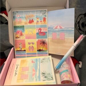 Simply Gilded Summer Vacation June 2025 Subscription Stationery Stickers Set